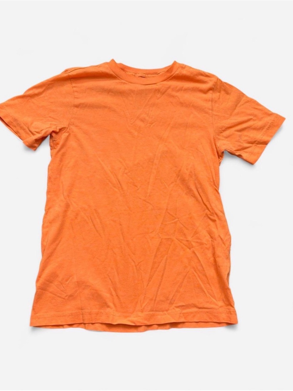 Kids Orange Crewneck Short-Sleeve T-Shirt